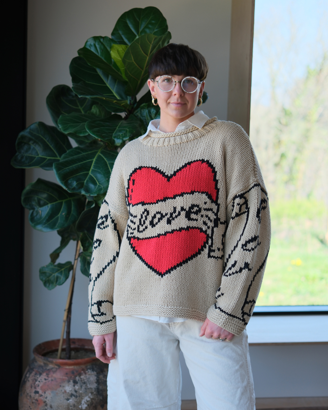 The Young Hearts Jumper - Ecru