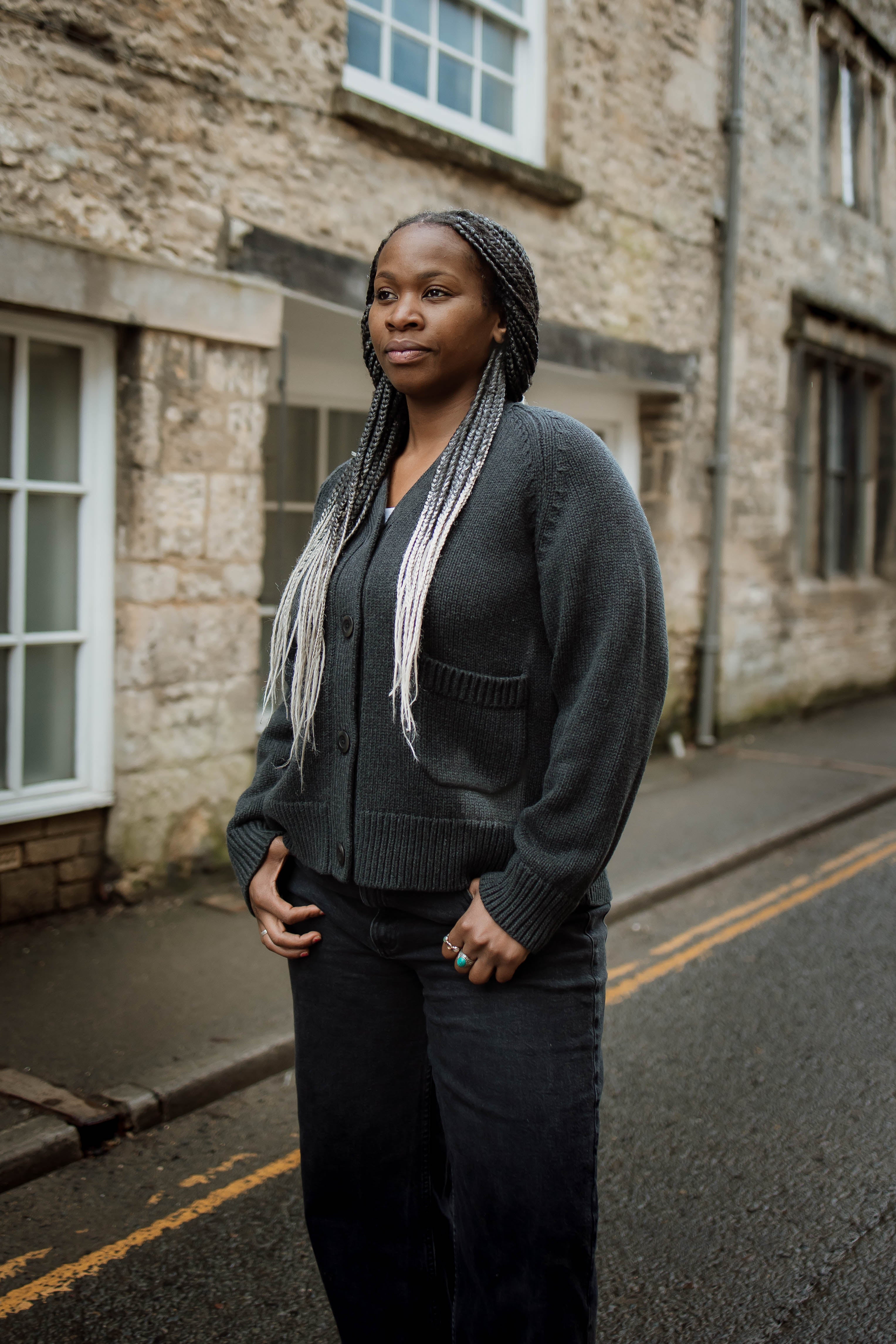 The Staple Cardigan - Charcoal