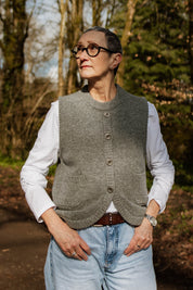 Staple Wool Gilet - Grey