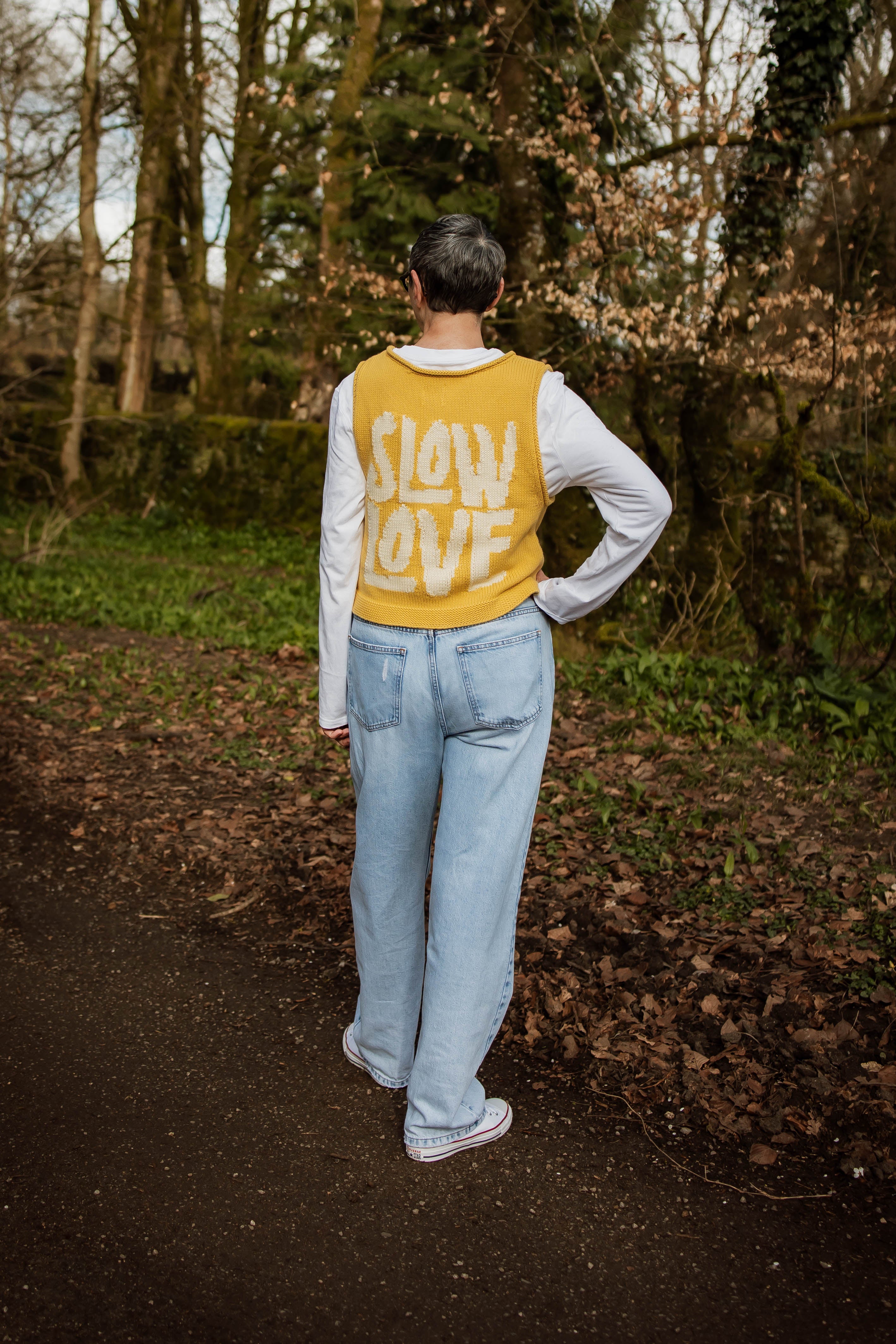 Slow Love Cotton Tank - Chamomile