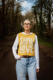 Slow Love Cotton Tank - Chamomile