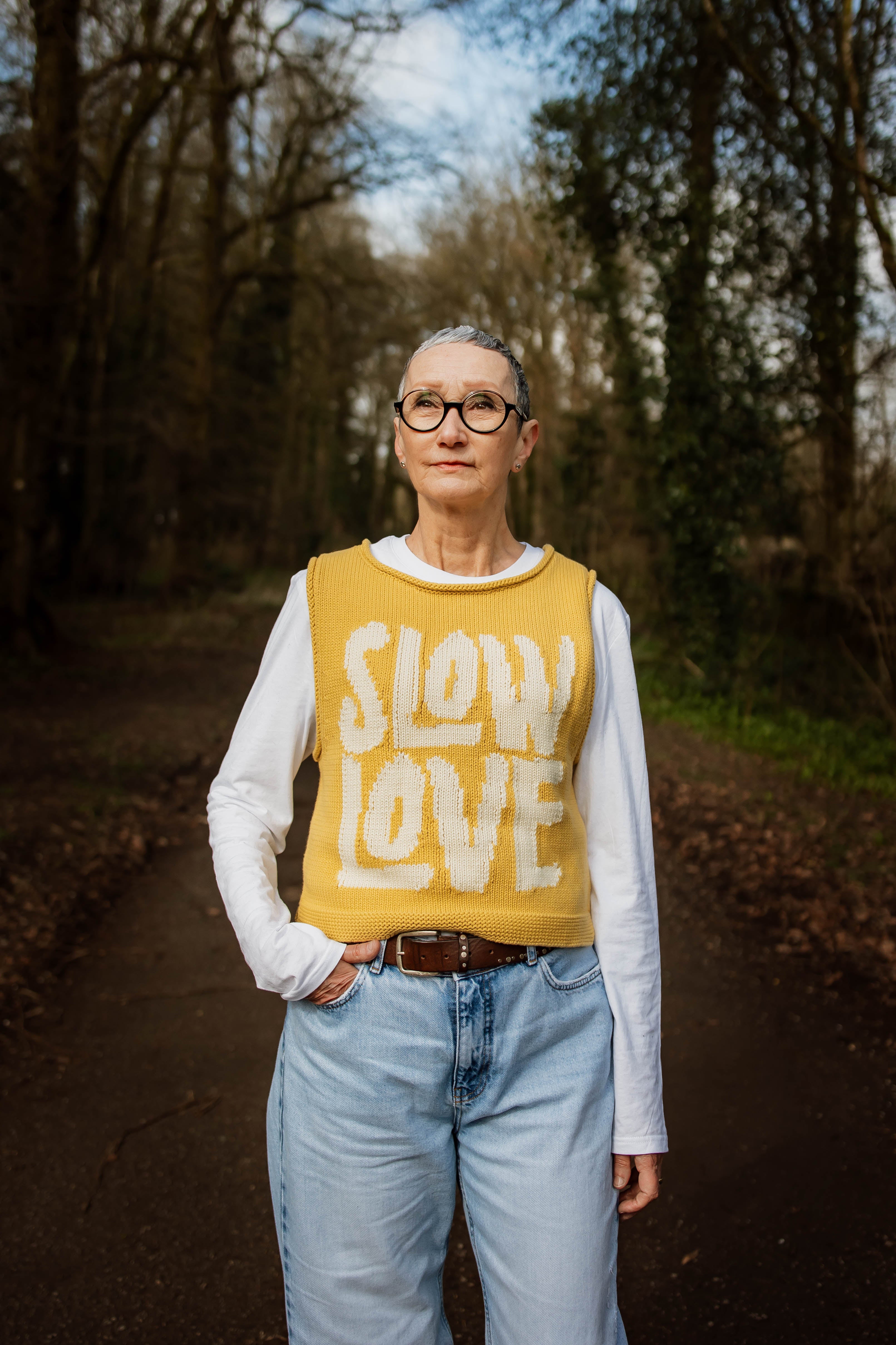 Slow Love Cotton Tank - Chamomile