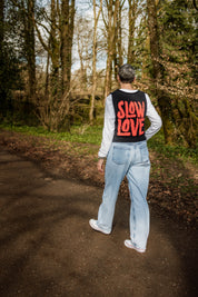 Slow Love Cotton Tank - Navy