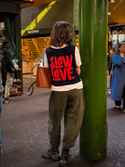 Slow Love Cotton Tank - Navy