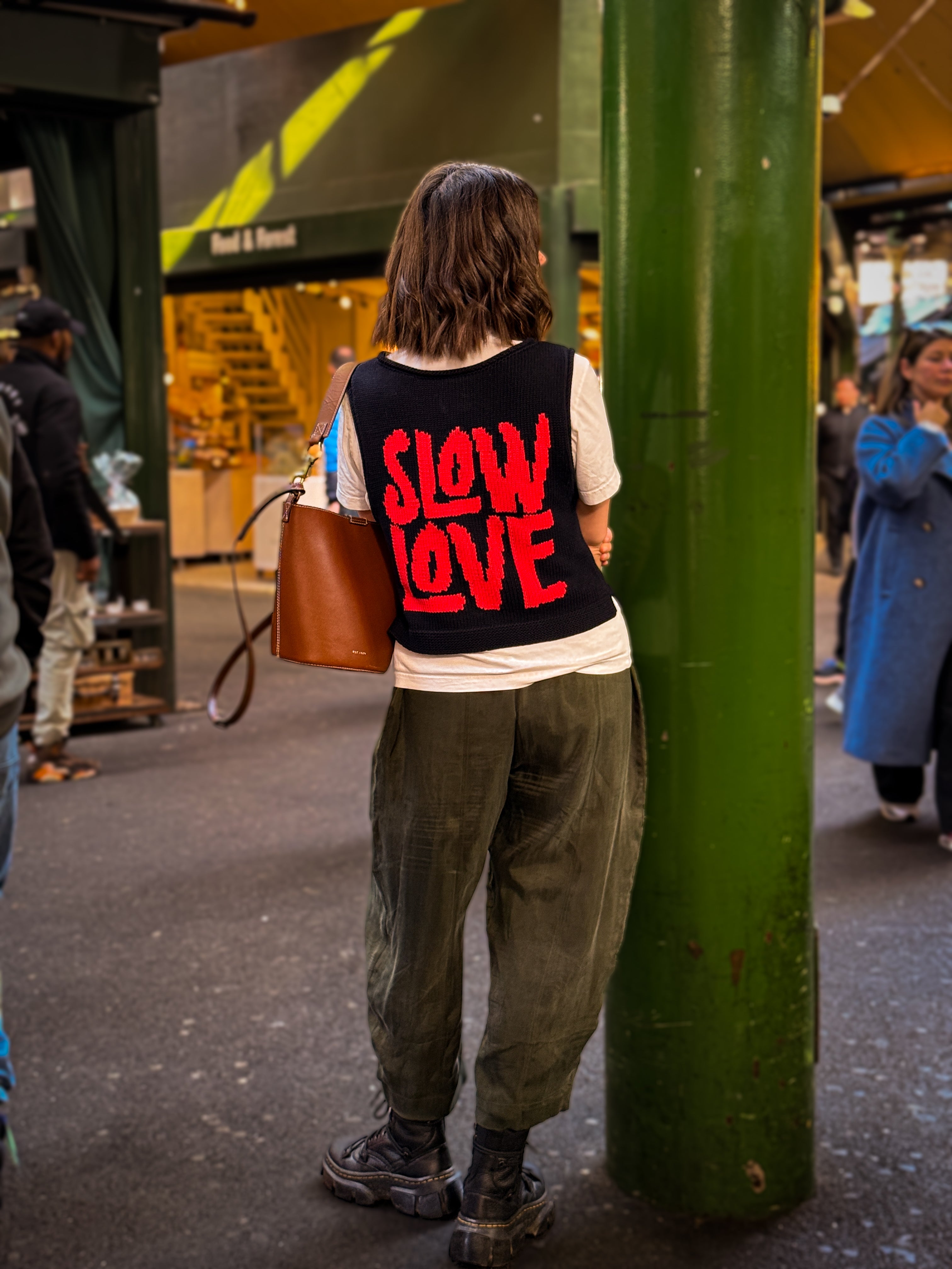 Slow Love Cotton Tank - Navy