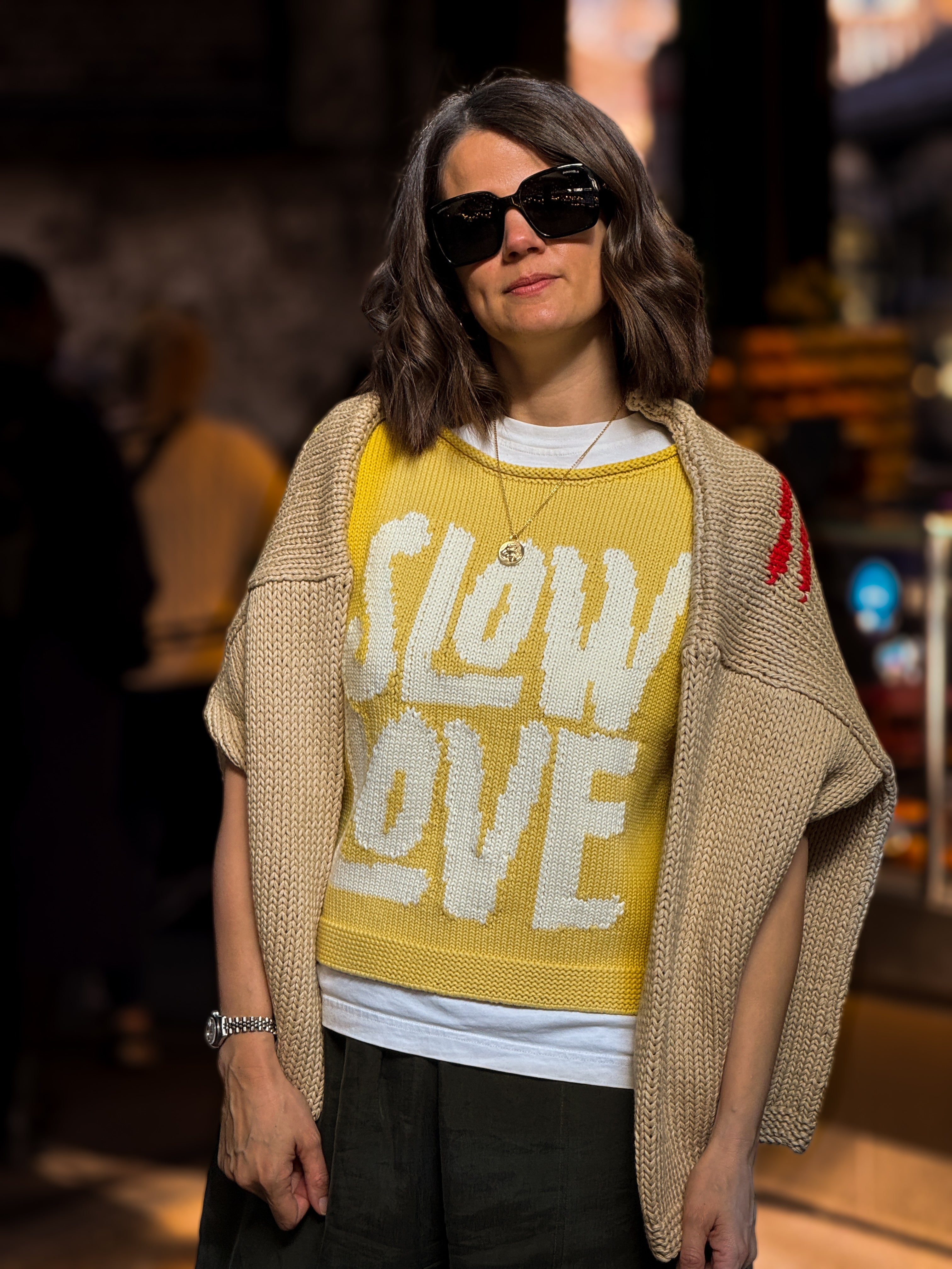 Slow Love Cotton Tank - Chamomile