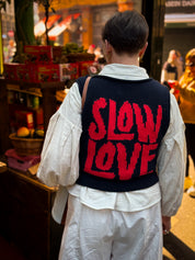 Slow Love Cotton Tank - Navy