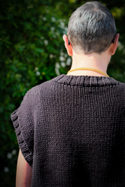 Plain Hand Knit Tank - Black