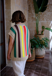 Striped Hand Knit Tank