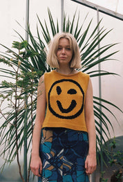 Old Skool Cotton Tank Top - Yellow