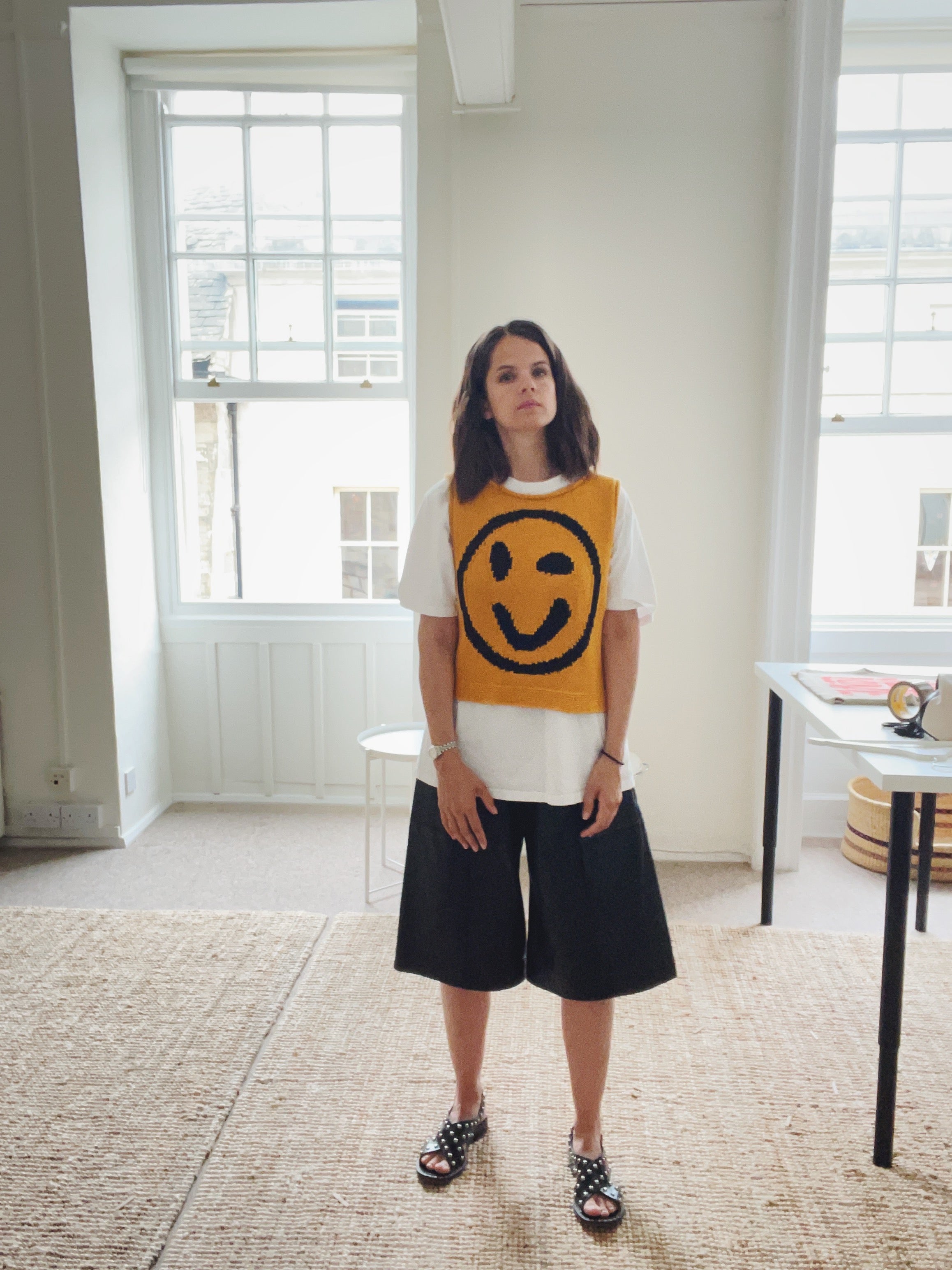 Old Skool Cotton Tank Top - Yellow