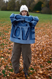Wild Love Wool Jumper - Blue
