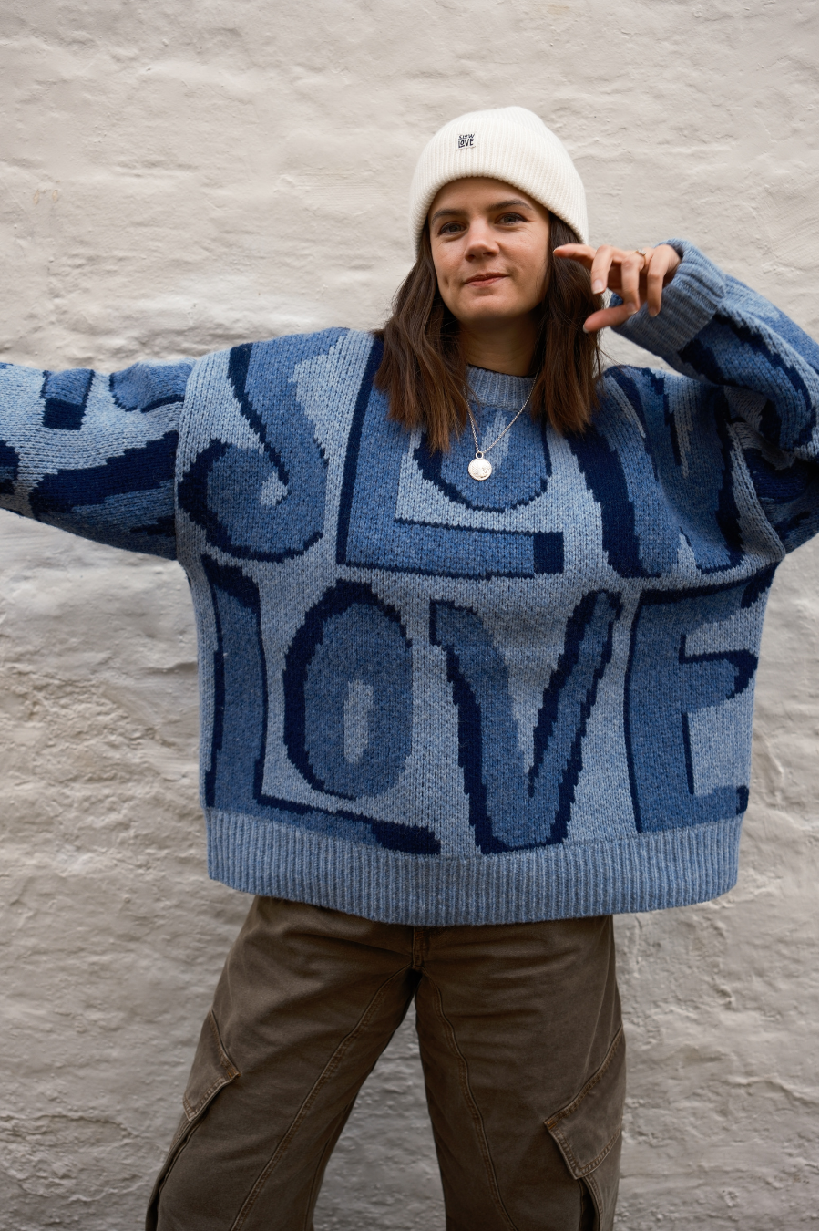 Wild Love Wool Jumper - Blue