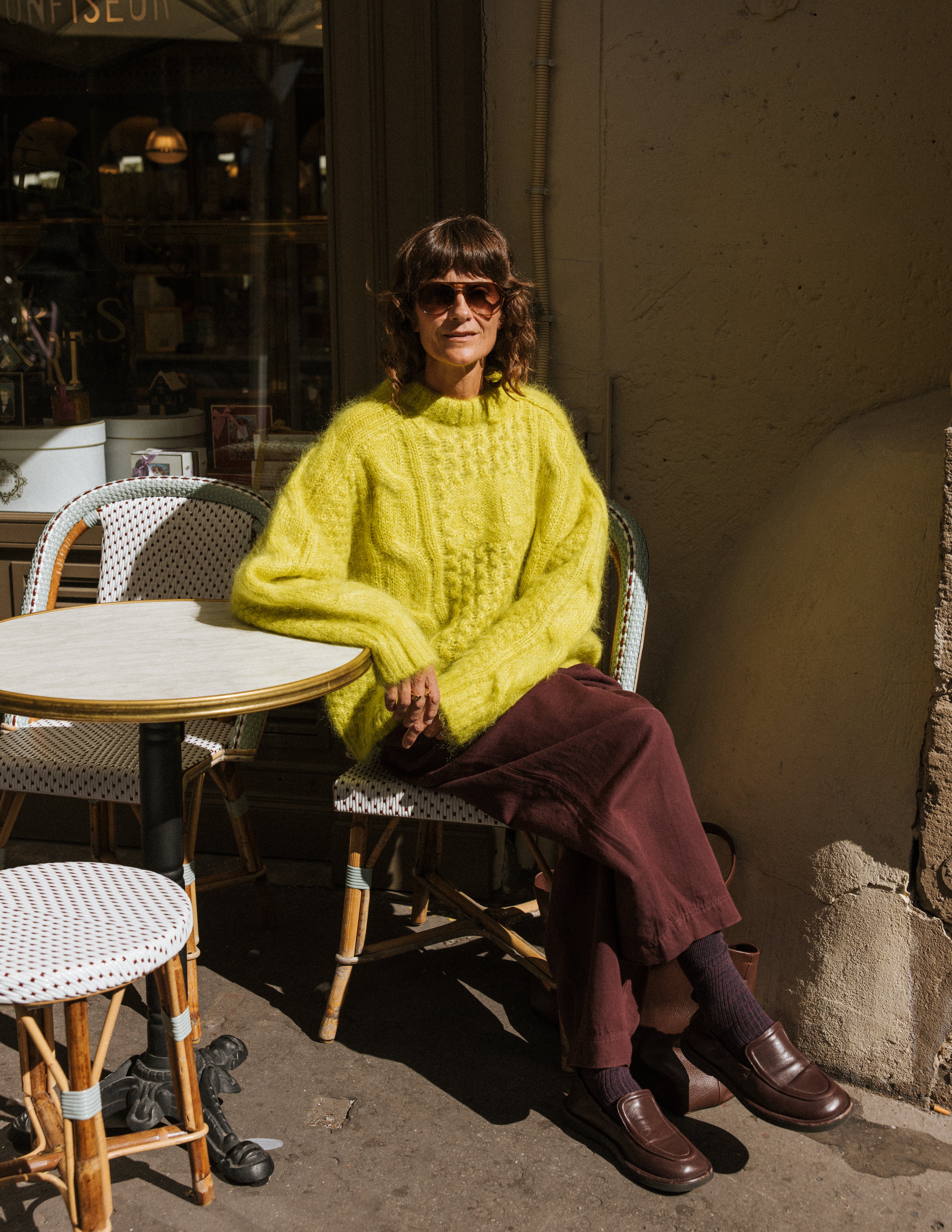 Aran Mohair Jumper - Bright Chartreuse