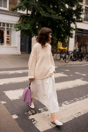 The Essential Handknit Jumper - Oat Milk