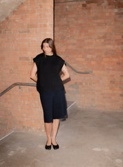 Plain Hand Knit Tank - Black