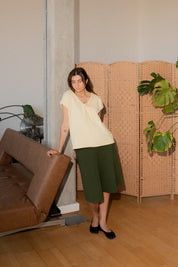 Knitted Shorts- Olive Green