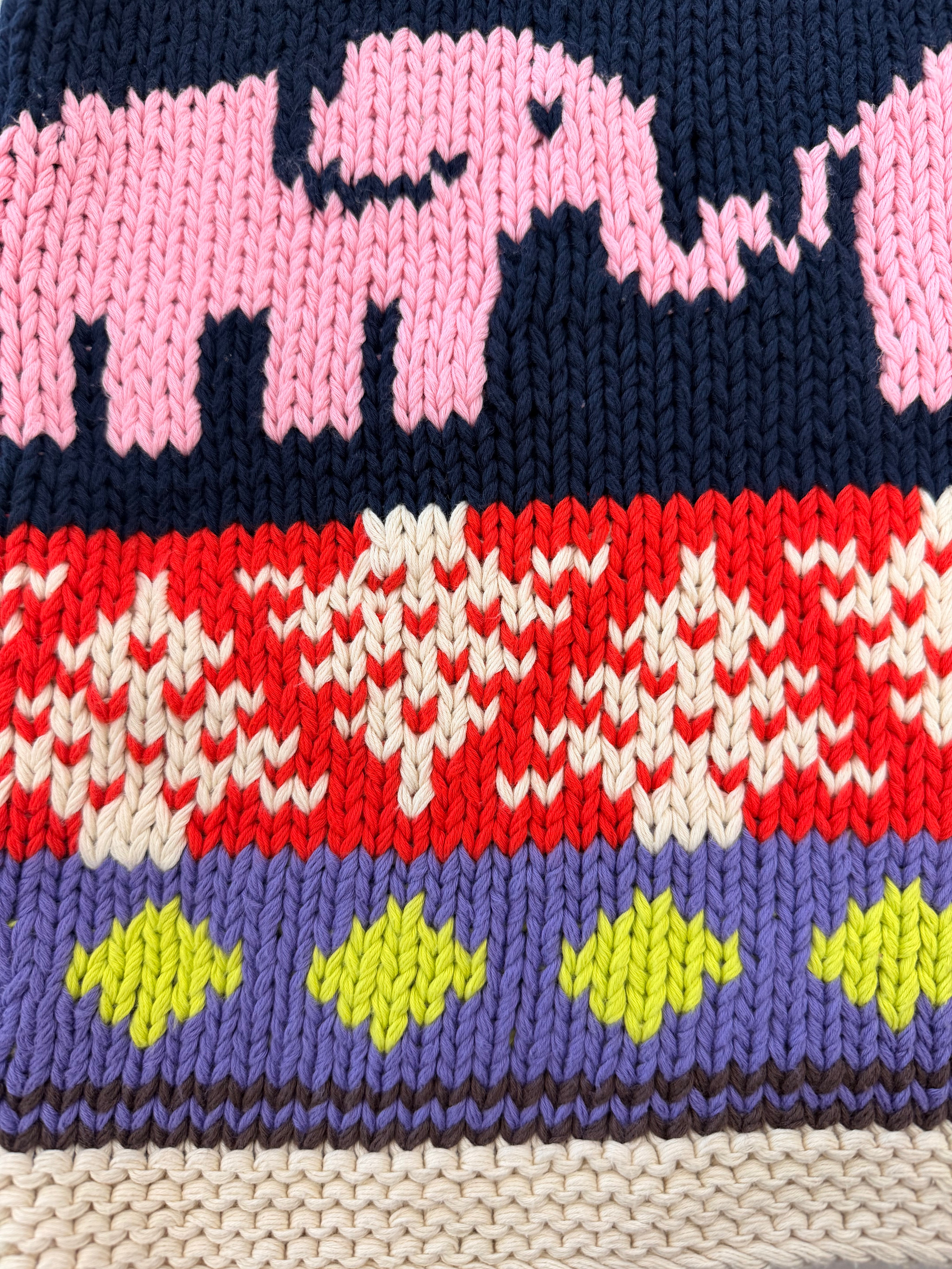 Elephant Fairisle Handknit Jumper