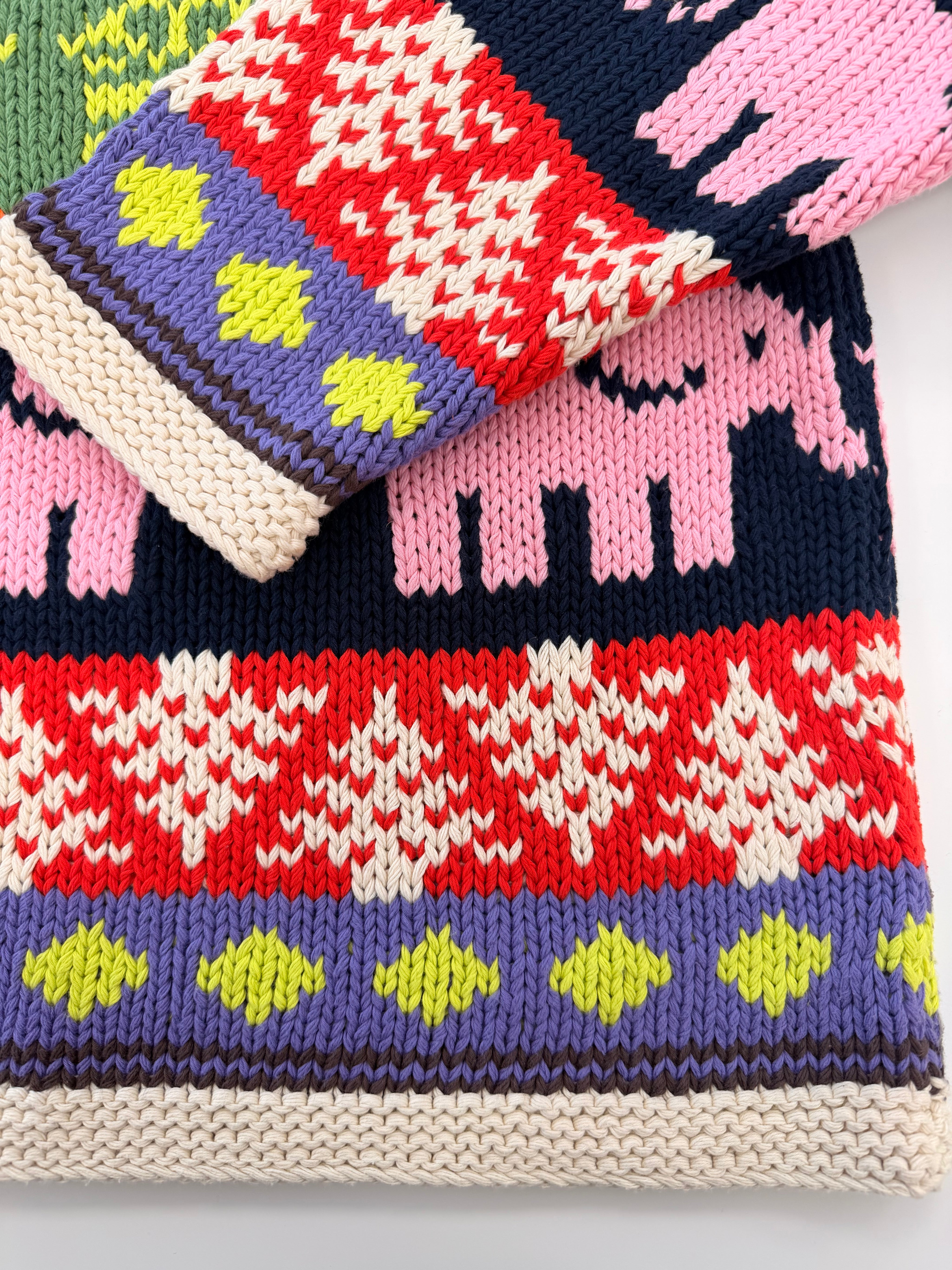 Elephant Fairisle Handknit Jumper
