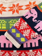 Elephant Fairisle Handknit Jumper
