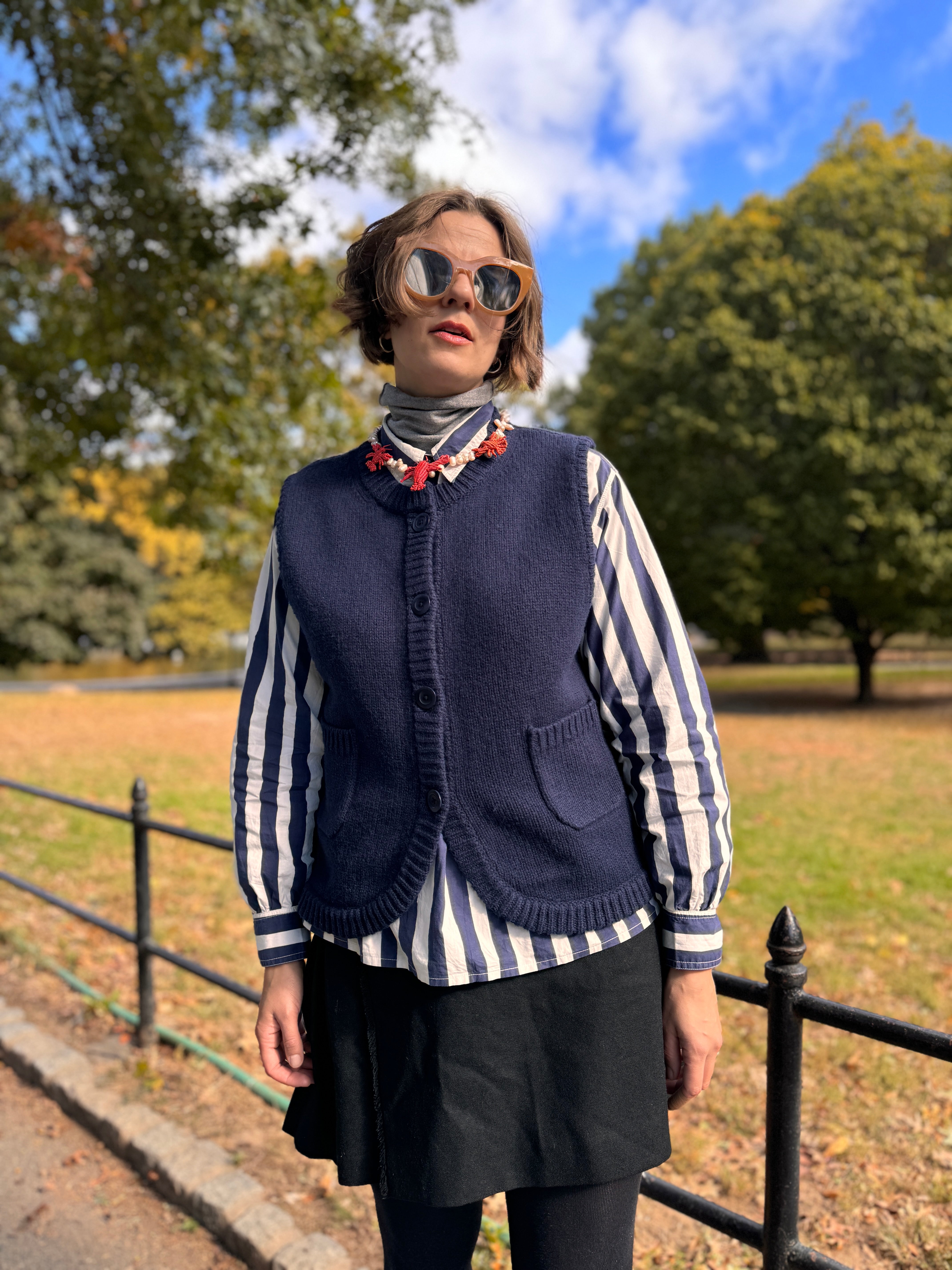 Staple Wool Gilet - Navy – The Slow Love