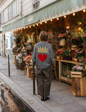 Queen of Hearts Merino Wool Cardigan
