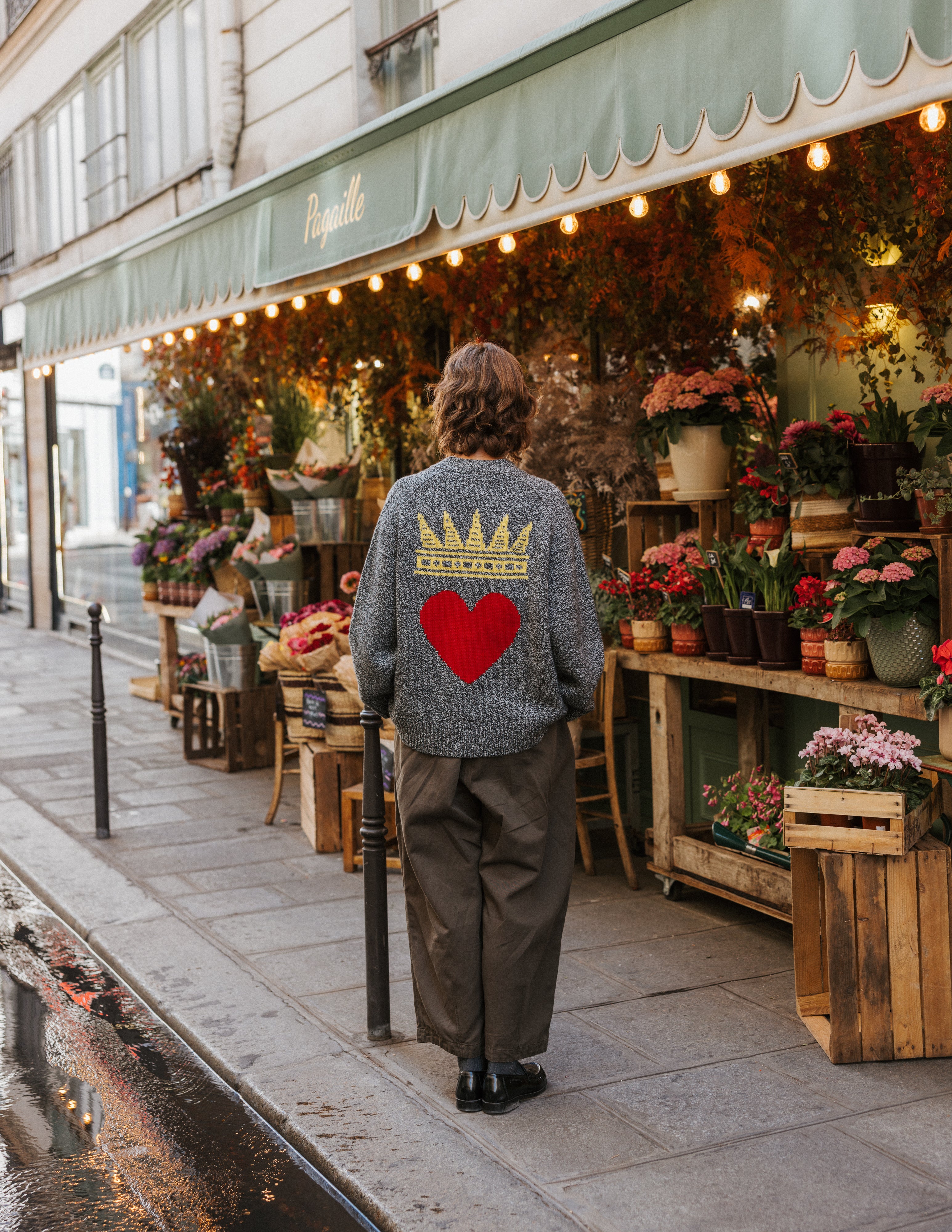 Queen of Hearts Merino Wool Cardigan