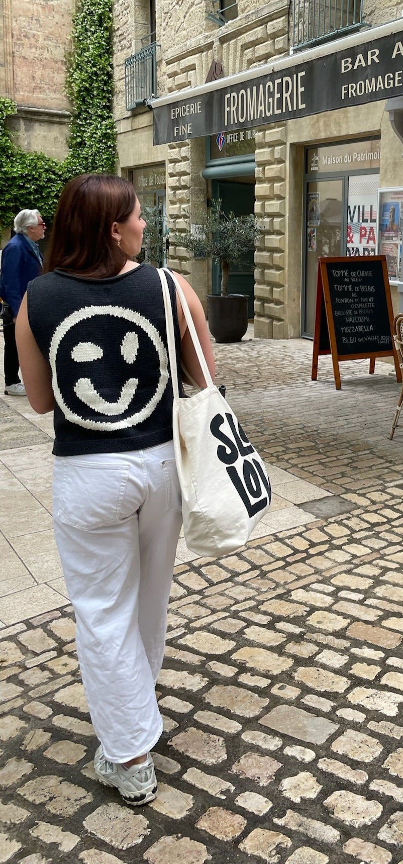 smiley knitted tank