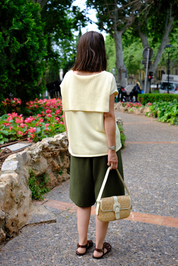 Knitted Shorts- Olive Green