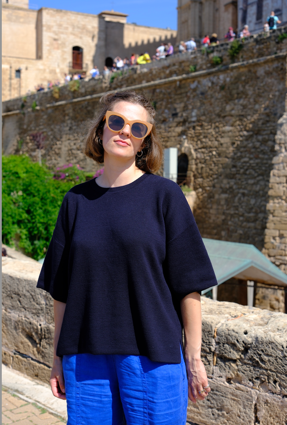 Knitted Tee- Midnight Navy