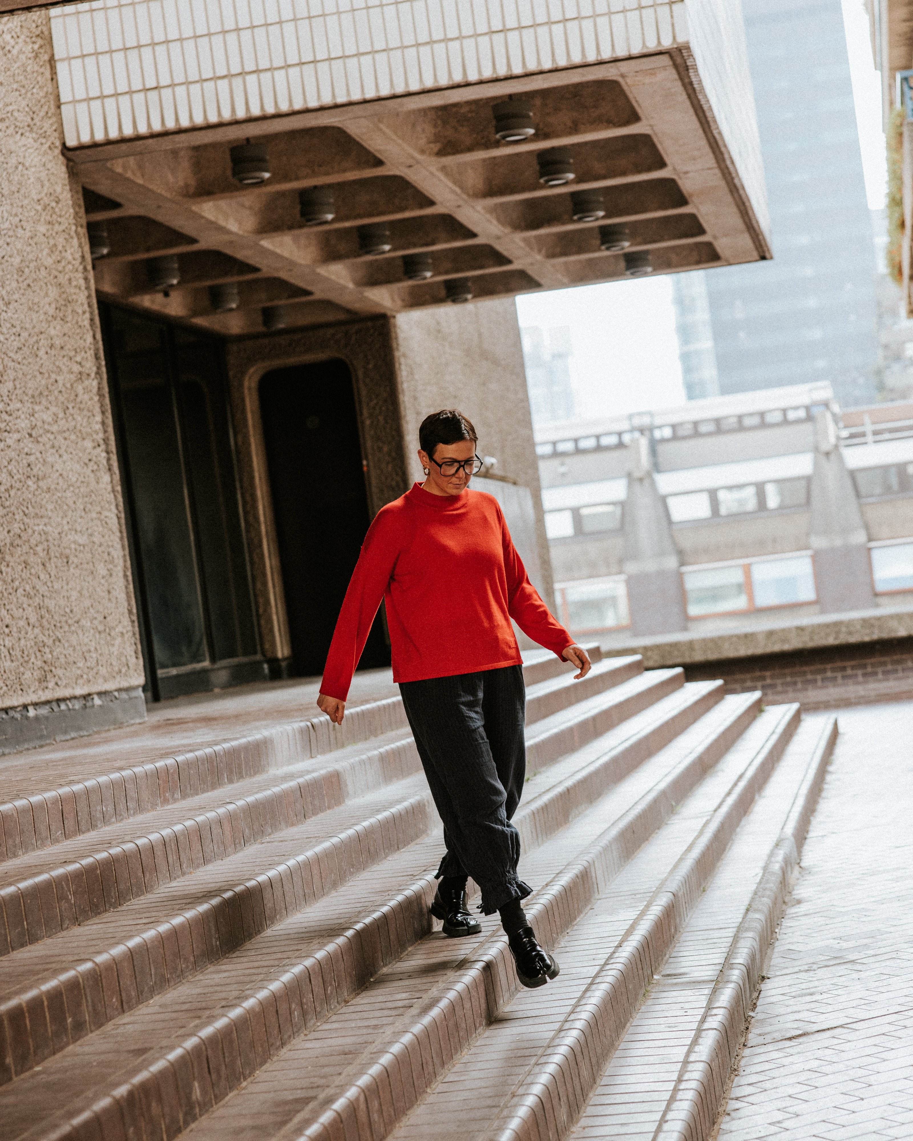 Extra Fine Merino Wool Turtle Neck Jumper - Picante Red