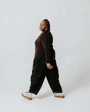 Plisse Extra Fine Merino Wool Jumper - Black & Gold