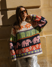 Elephant Fairisle Handknit Jumper