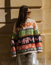 Elephant Fairisle Handknit Jumper