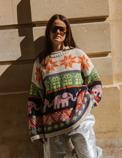 Elephant Fairisle Handknit Jumper