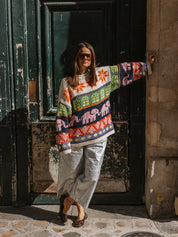 Elephant Fairisle Handknit Jumper