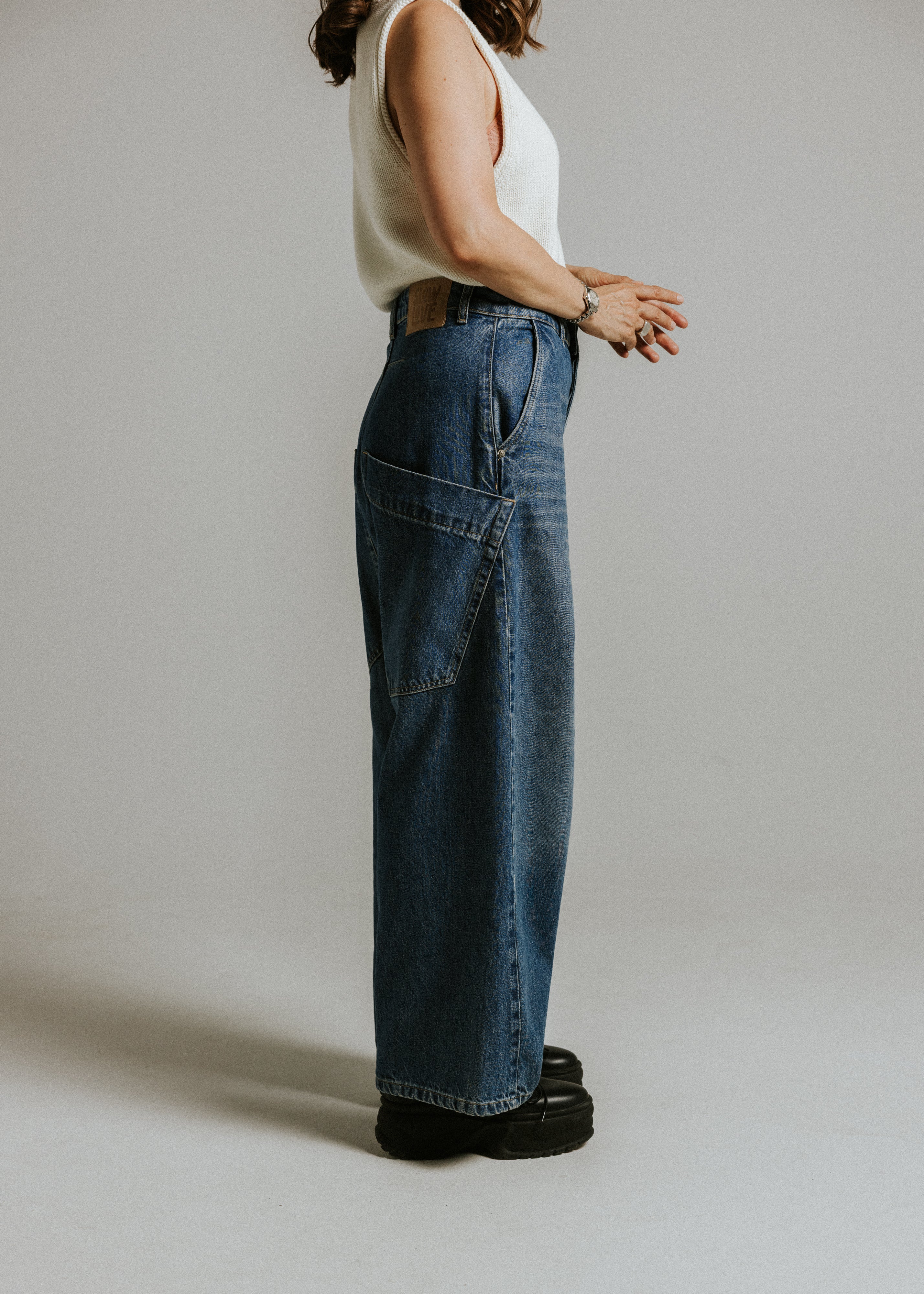 90s Twisted Side Seam Denim Jeans