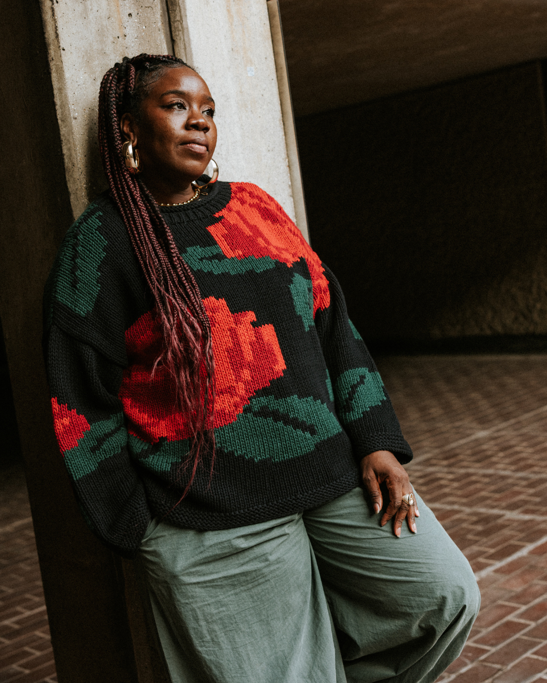 Rose Hand Knit Jumper