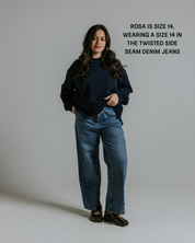 90s Twisted Side Seam Denim Jeans