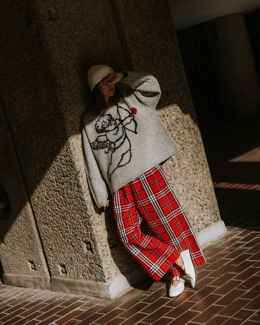 The relaxed boxy Cherub Wool Jumper by Slow Love Knitwear
