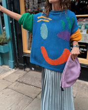 The FEEL GOOD Hand Knit Jumper - Colour Block