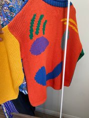 The FEEL GOOD Hand Knit Jumper - Colour Block