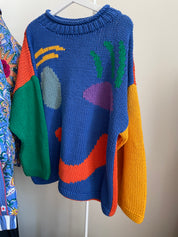 The FEEL GOOD Hand Knit Jumper - Colour Block