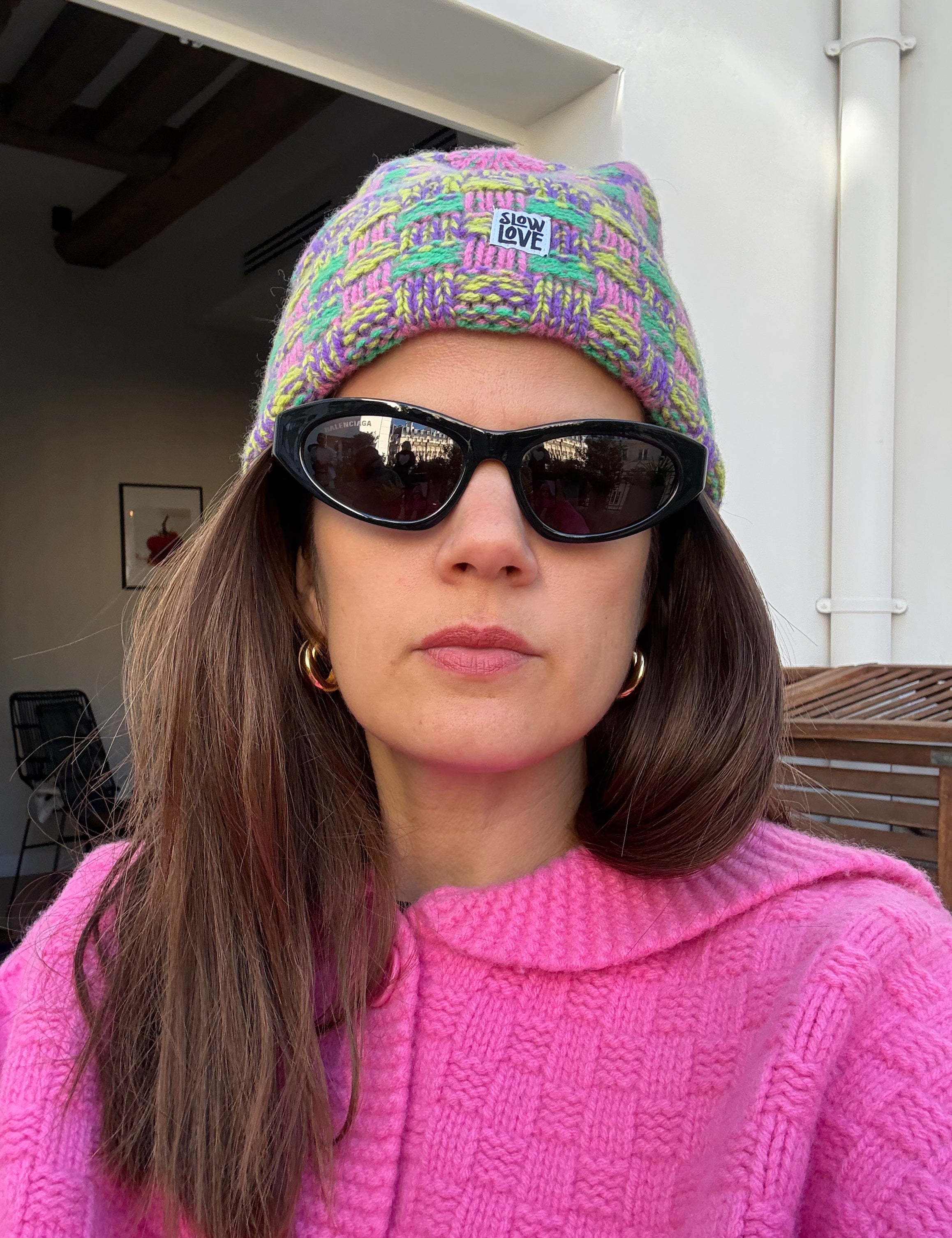 Textured lambswool beanie by Slow Love with a cosy winter finish