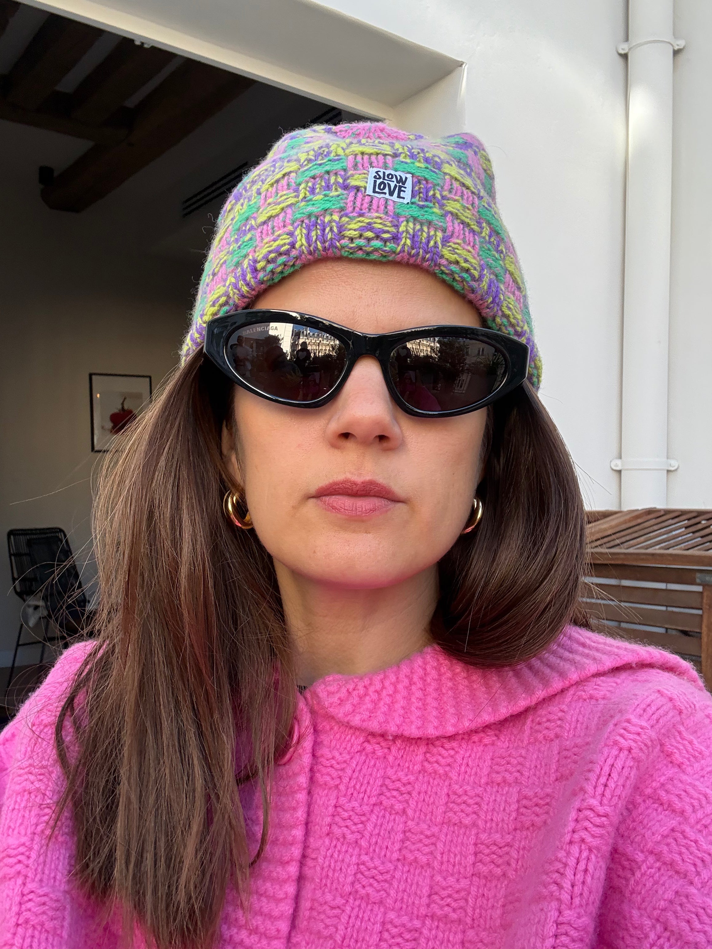Textured lambswool beanie by Slow Love with a cosy winter finish